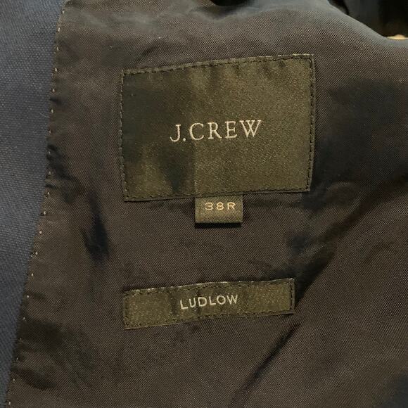 JCrew $358 Blue Ludlow Suit Jacket Italian Cotton Pique Sz 38R A0491 - Picture 8 of 8